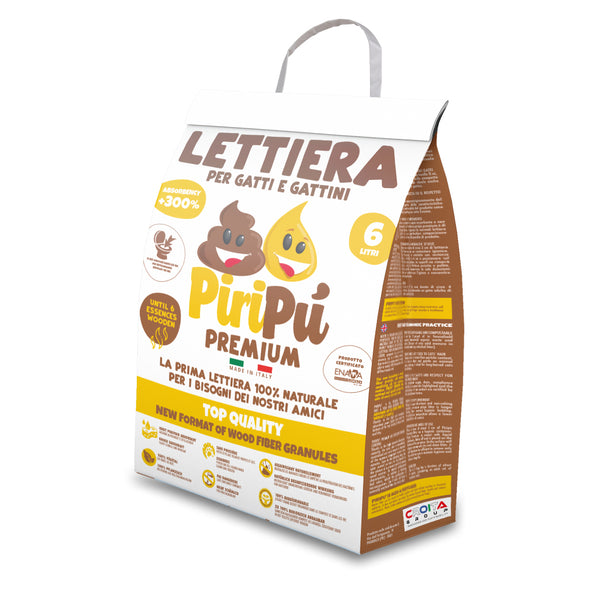 PIRIPU' GATTO PREMIUM LETTIERA 100% NATURALE 6 LT
