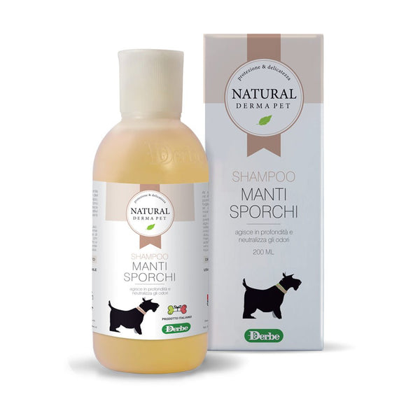 NATURAL DERMA PET CANE SHAMPOO MANTI SPORCHI 200 ML