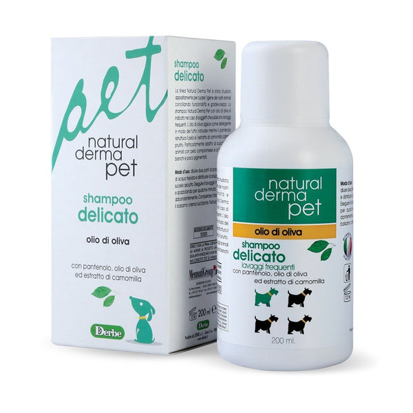 NATURAL DERMA PET CANE SHAMPOO DELICATO OLIO DI OLIVA 200 ML