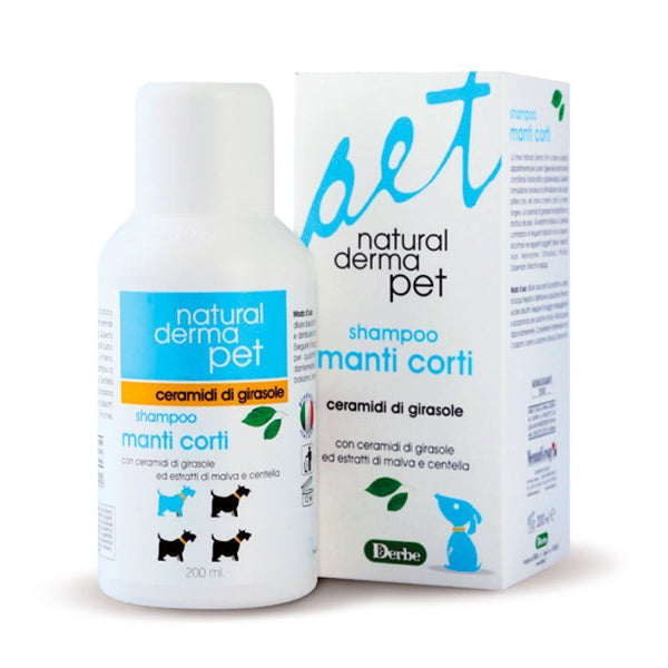 NATURAL DERMA PET CANE SHAMPOO MANTI CORTI CERAMIDI DI GIRASOLE 200 ML