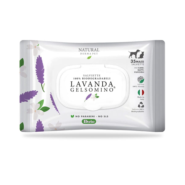 NATURAL DERMA PET SALVIETTE DETERGENTI PROFUMATE CF. (35 PZ) LAVANDA & GELSOMINO
