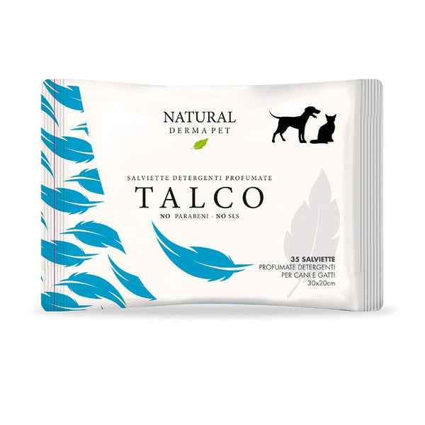 NATURAL DERMA PET SALVIETTE DETERGENTI PROFUMATE CF. (35 PZ) TALCO