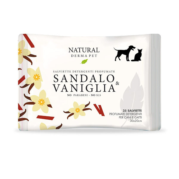 NATURAL DERMA PET SALVIETTE DETERGENTI PROFUMATE CF. (35 PZ) SANDALO & VANIGLIA