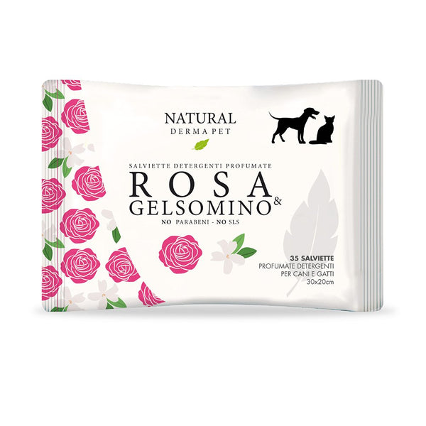 NATURAL DERMA PET SALVIETTE DETERGENTI PROFUMATE CF. (35 PZ) ROSA & GELSOMINO