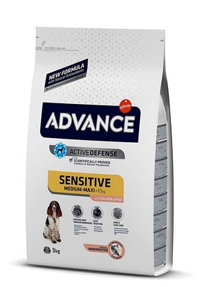 ADVANCE CANE SENSITIVE MEDIUM&MAXI SALMONE & RISO 3 KG