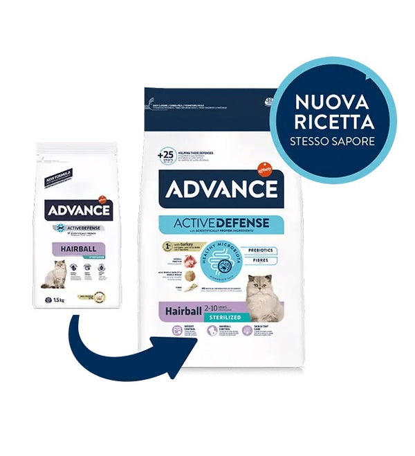 ADVANCE GATTO ADULTO HAIRBALL STERILIZZATO 1,5 KG