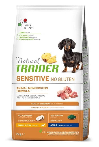 TRAINER CANE NATURAL SENSITIVE ADULTO MINI MAIALE 7 KG