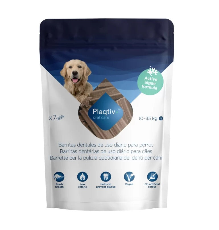 PLAQTIV+ ORAL CARE CANE STICK ORALI TG. "M/L" 10-35 KG CF. (7 PZ)