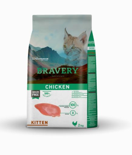 BRAVERY GATTO KITTEN POLLO 2 KG