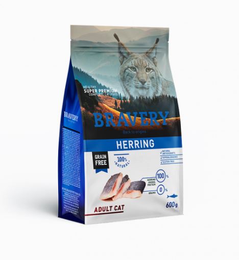 BRAVERY GATTO ADULTO ARINGA 600 GR