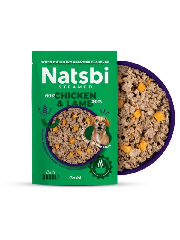 GOSBI CANE NATSBI STEAMED BUSTA ADULTO POLLO & AGNELLO 200 GR