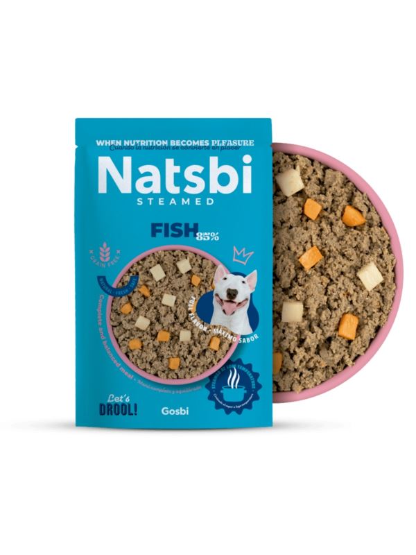 GOSBI CANE NATSBI STEAMED BUSTA ADULTO PESCE 200 GR