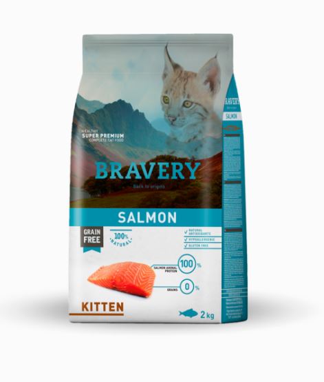 BRAVERY GATTO KITTEN SALMONE 2 KG