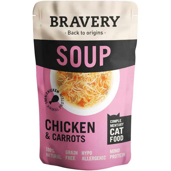BRAVERY GATTO SOUP ADULTO POLLO & CAROTE BUSTINA 40 GR
