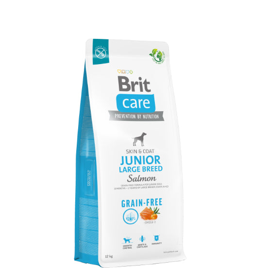 BRIT CARE CANE GRAIN FREE JUNIOR LARGE SALMON 12 KG