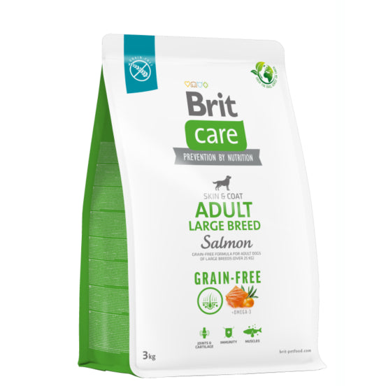 BRIT CARE CANE GRAIN FREE ADULT LARGE SALMON 3 KG