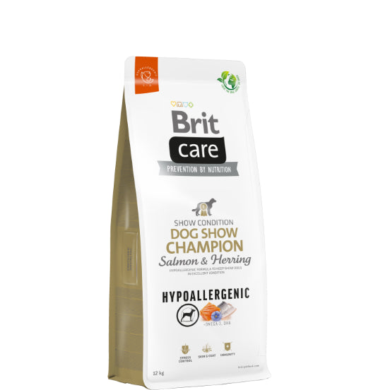 BRIT CARE CANE HYPOALLERGENIC ADULT DOG SHOW CHAMPION SALMON & HERRING 12 KG