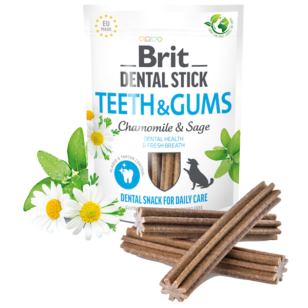 Brit Cane Snack Dental Stick Teeth & Gums Camomilla & Salvia 251 g