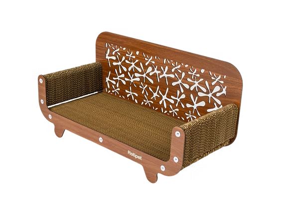 ROTIPET GATTO TIRAGRAFFI "STELLA" 59x30x25 CM DARK WOOD