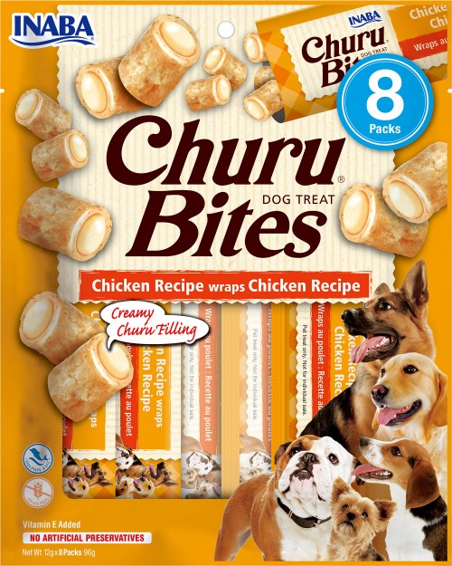 INABA CANE SNACK CHURU BITES CF. (8 PEZZI) RICETTA DI POLLO