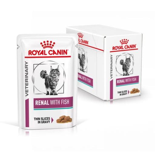 ROYAL CANIN GATTO RENAL PESCE BUSTA IN SALSA CF. (12x85) GR