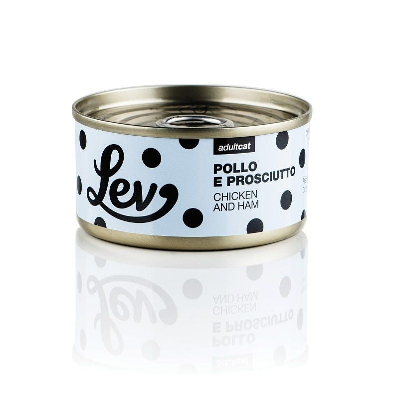 LEV GATTO LATTINA IN ACQUA DI COTTURA ADULTO POLLO & PROSCIUTTO 70 GR