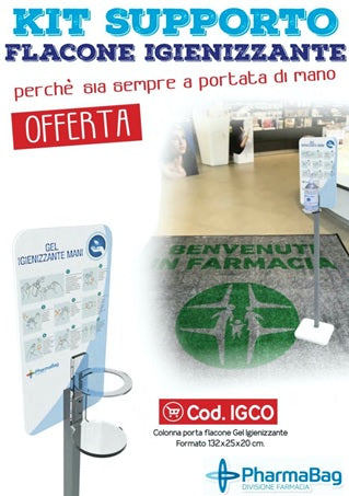 PHARMABAG PIANTANA PORTA DISPENSER DA 1 LT O 500 ML