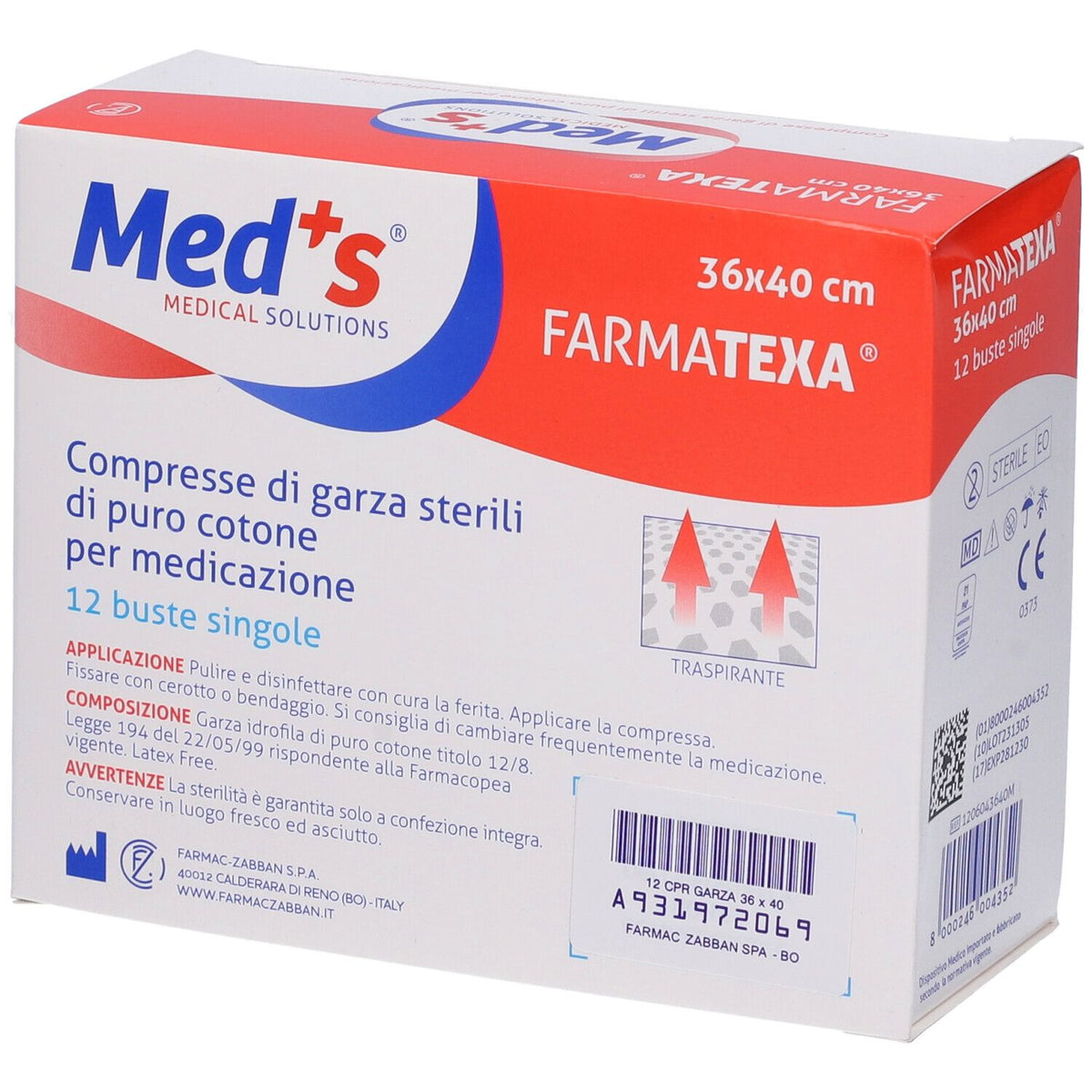 GARZA COMPRESSA STERILE 36x40x12pz F.Z.