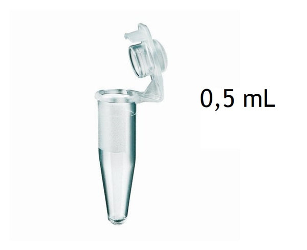 PROVETTA TIPO EPPENDORF CON Tappo 0,5ml 250 pz