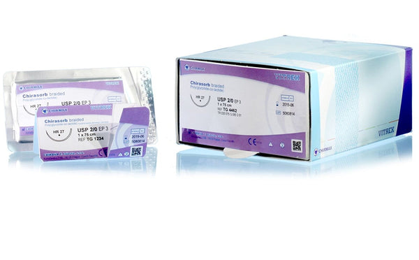 CHIRASORB EP3 (USP 2/0) DS25 Viola Ago 3/8 triangolare 75 cm