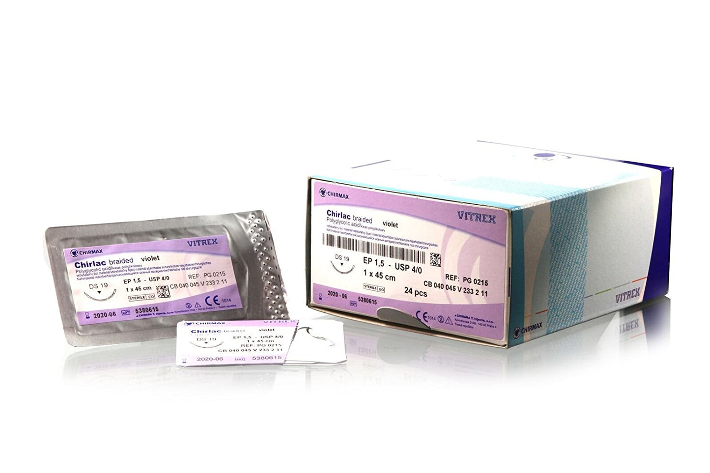 CHIRLAC EP3.5 (USP0) DS30 Viola Ago 3/8 triangolare 75 cm