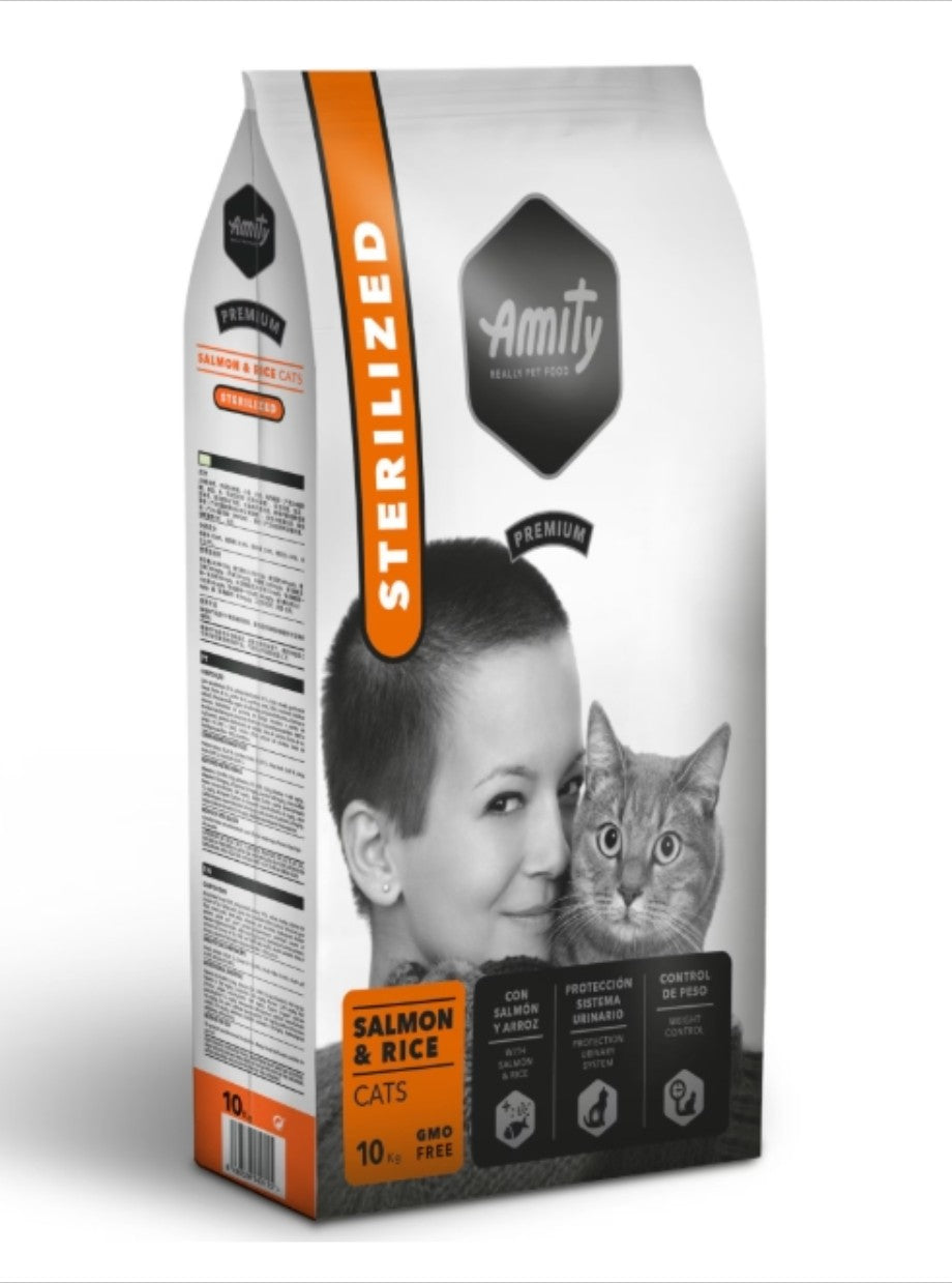 AMITY GATTO PREMIUM ADULTO STERILIZZATO SALMONE 10 KG