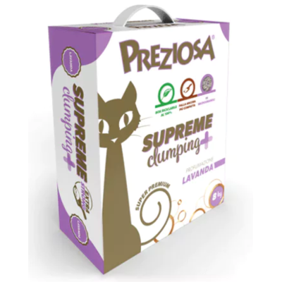 PREZIOSA GATTO LETTIERA IGIENICA SUPREME CLUMPING+ LAVANDA 8 KG
