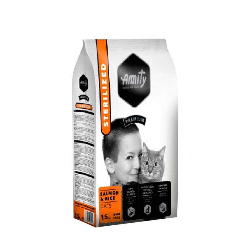 AMITY GATTO PREMIUM ADULTO STERILIZZATO SALMONE 1,5 KG