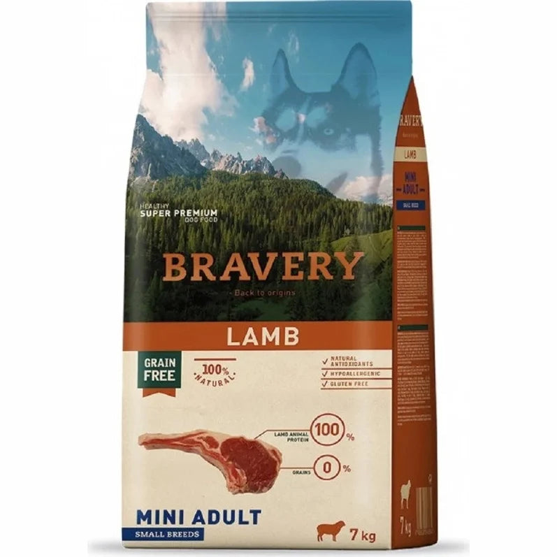 BRAVERY CANE ADULTO MINI AGNELLO 7 KG
