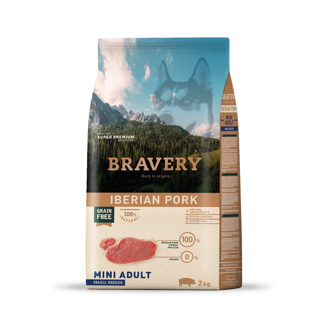 BRAVERY CANE ADULTO MINI MAIALE IBERICO 2 KG