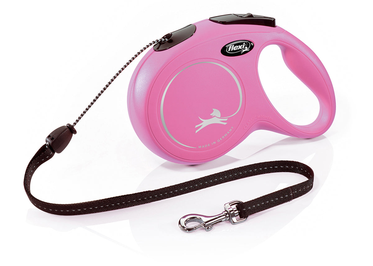 FLEXI GUINZAGLIO CLASSIC CORDA "M" 8 MT ROSA