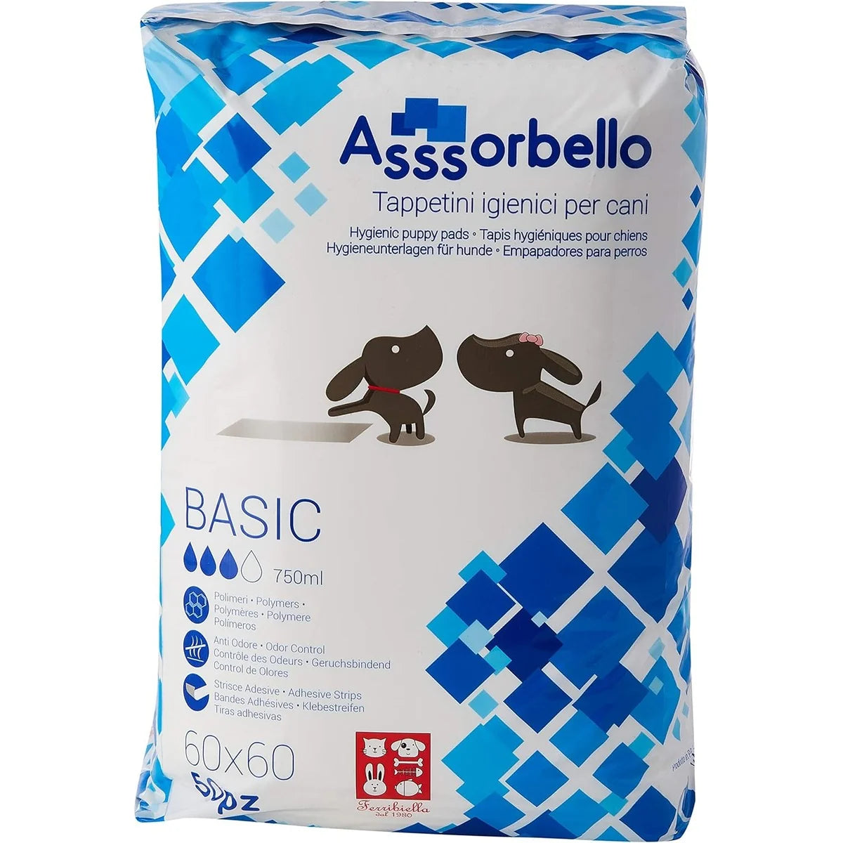 TAPPETINI ASSORBENTI ASSSORBELLO 60X60 10 PZ