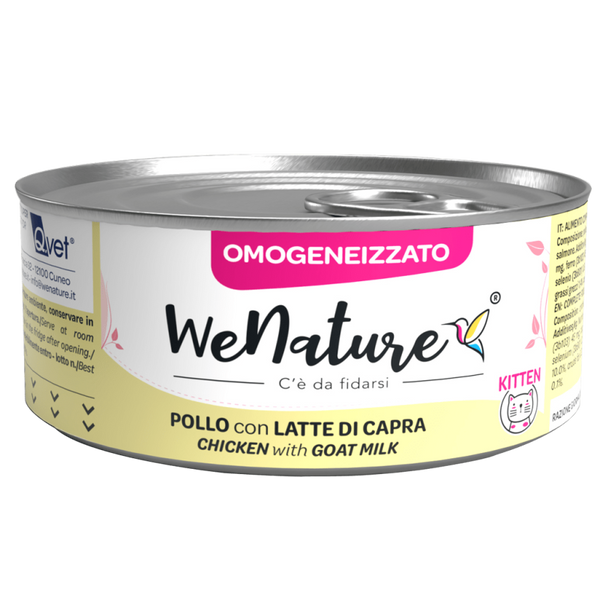 WENATURE GATTO LATTINA OMOGENEIZZATO KITTEN POLLO & LATTE DI CAPRA 70 GR